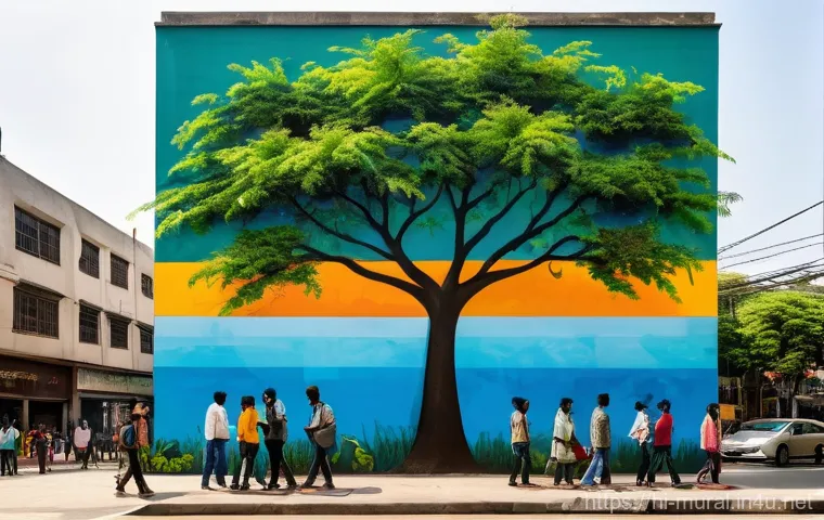 벽화여행 예술가 인터뷰 - **Prompt:** A young Indian child, perhaps around 8-10 years old, wearing traditional and modest, cle...