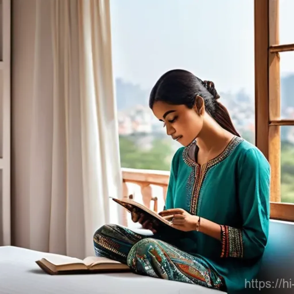 벽화여행 숙박지 추천 - **Prompt:** A cozy and artistically decorated boutique hotel room in India. The walls are adorned wi...